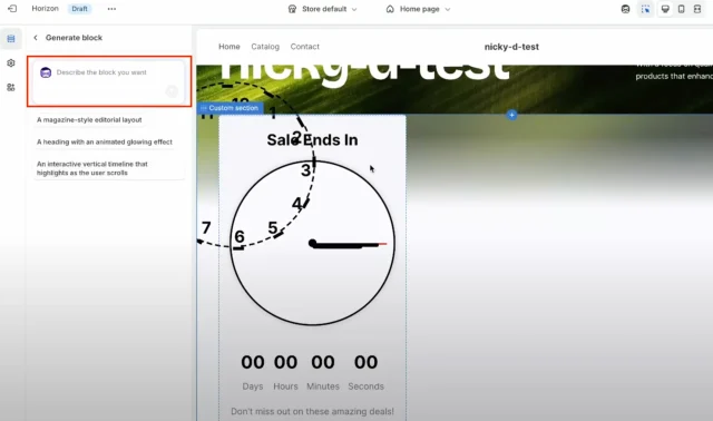 shopify管理画面